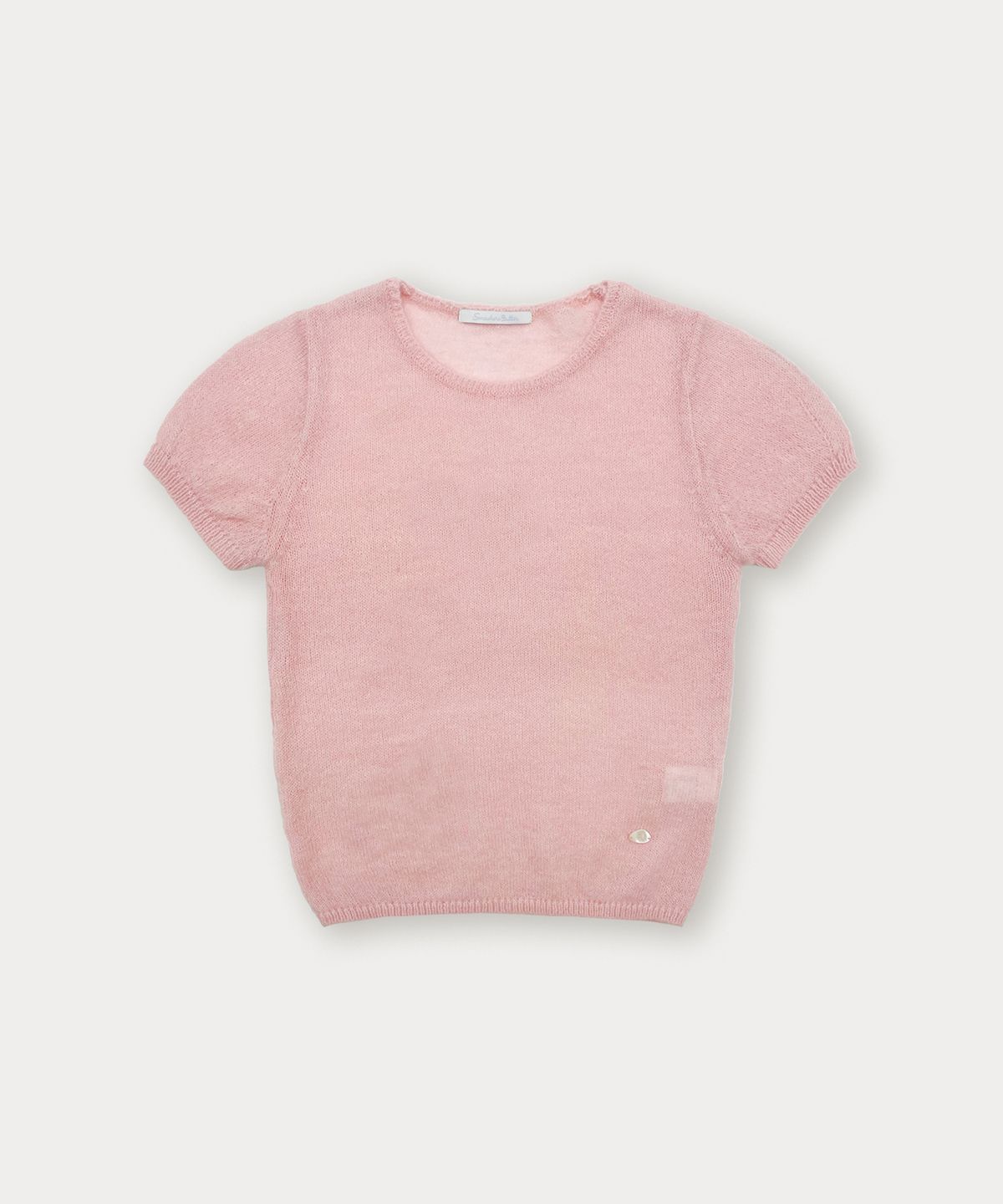 썸웨어버터(SOMEWHEREBUTTER) Pendant See-Through Half Knit - Pink