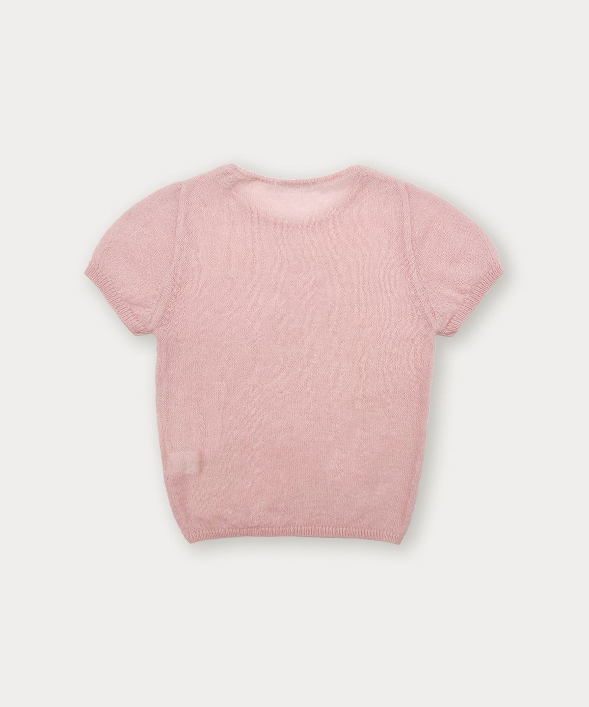 썸웨어버터(SOMEWHEREBUTTER) Pendant See-Through Half Knit - Pink