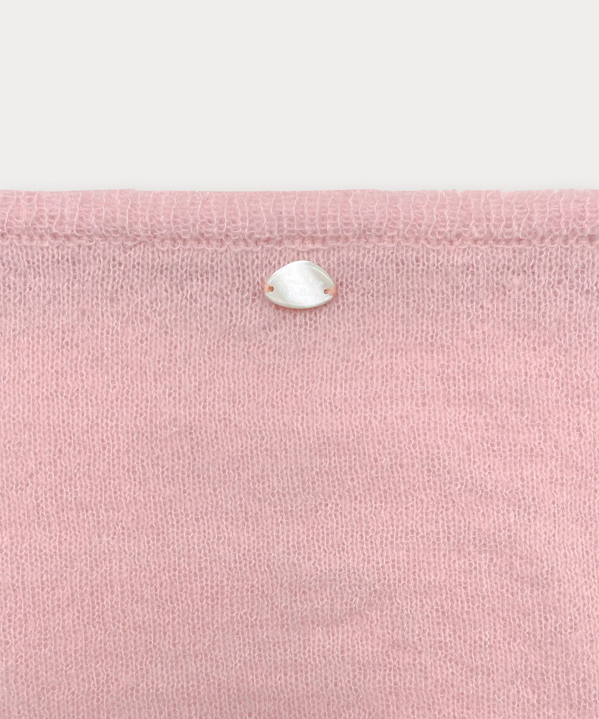 썸웨어버터(SOMEWHEREBUTTER) See-Through Knit Bustier Top - Pink
