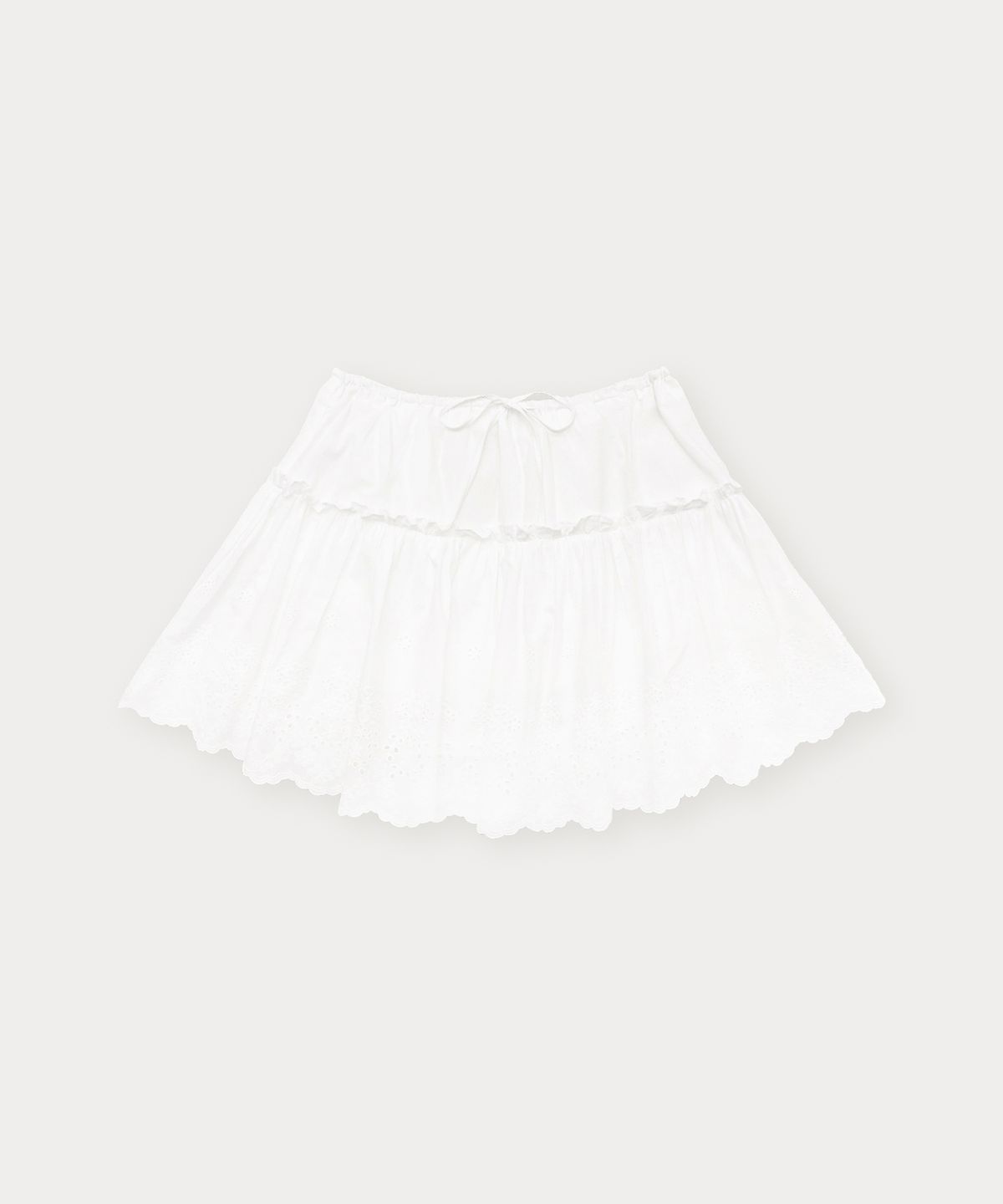 썸웨어버터(SOMEWHEREBUTTER) Charlotte Lace Mini Skirt - Ivory