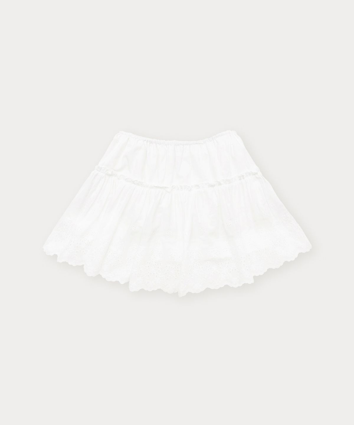 썸웨어버터(SOMEWHEREBUTTER) Charlotte Lace Mini Skirt - Ivory