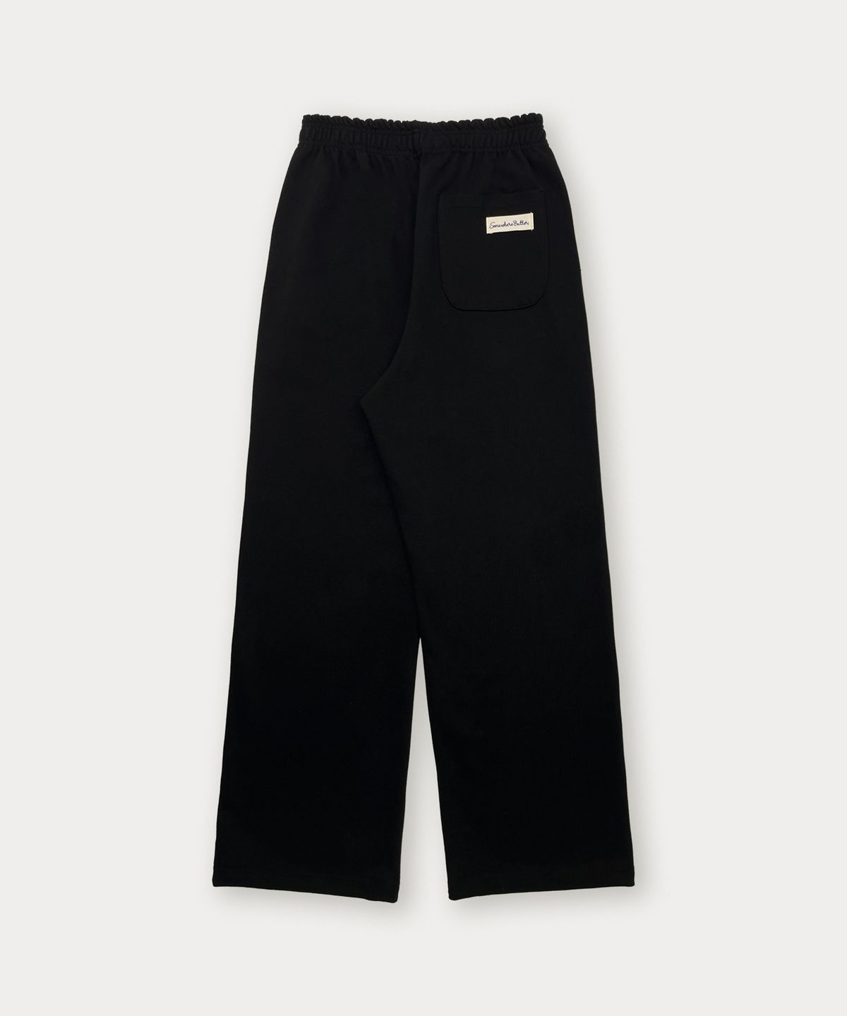 썸웨어버터(SOMEWHEREBUTTER) Label String Sweatpants - Black