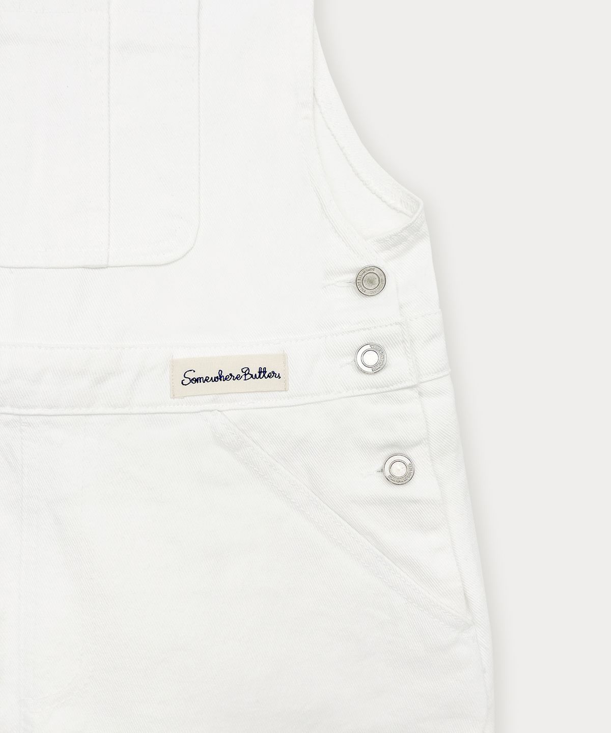 썸웨어버터(SOMEWHEREBUTTER) Combi Cotton Overall - Ivory