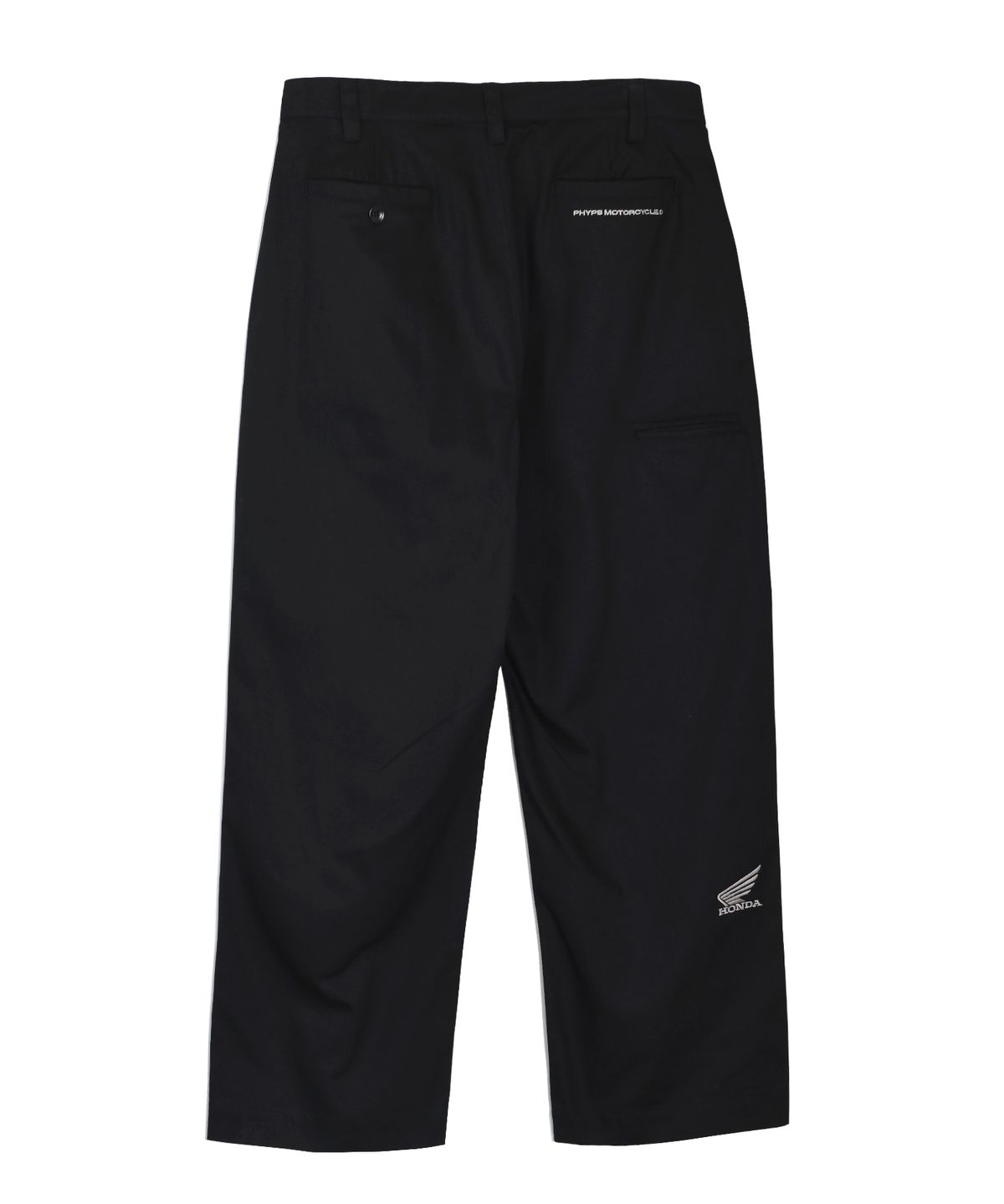핍스 모터사이클(PHYPS MOTORCYCLE) Coin Pocket Wing Logo Twill Chino Pants_Black