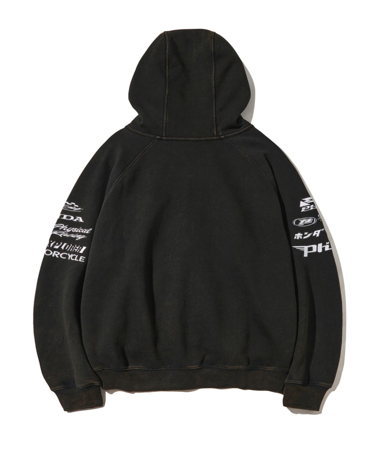 핍스 모터사이클(PHYPS MOTORCYCLE) Honda Racing Hoodie Cap Zip-up_Black