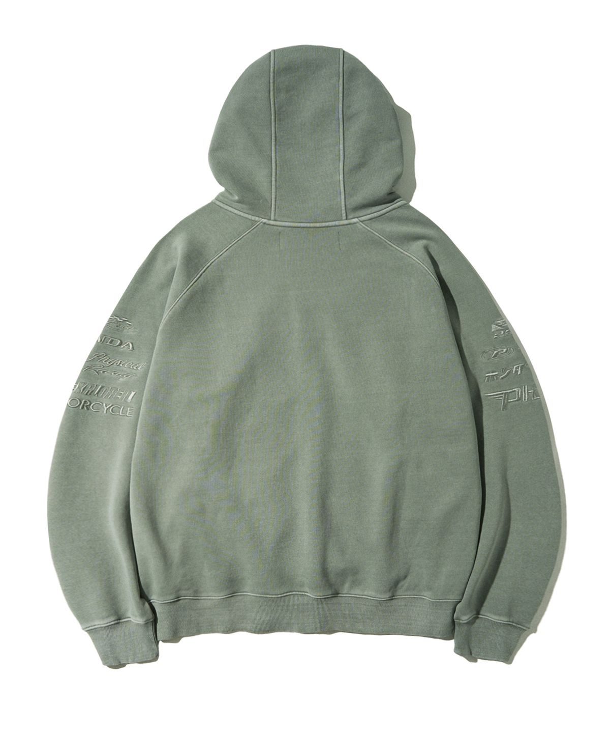 핍스 모터사이클(PHYPS MOTORCYCLE) Honda Racing Hoodie Cap Zip-up_Khaki