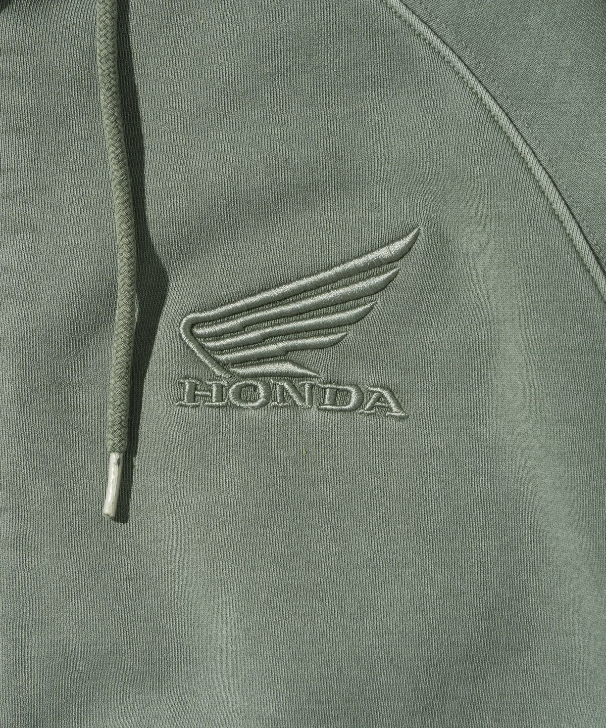 핍스 모터사이클(PHYPS MOTORCYCLE) Honda Racing Hoodie Cap Zip-up_Khaki