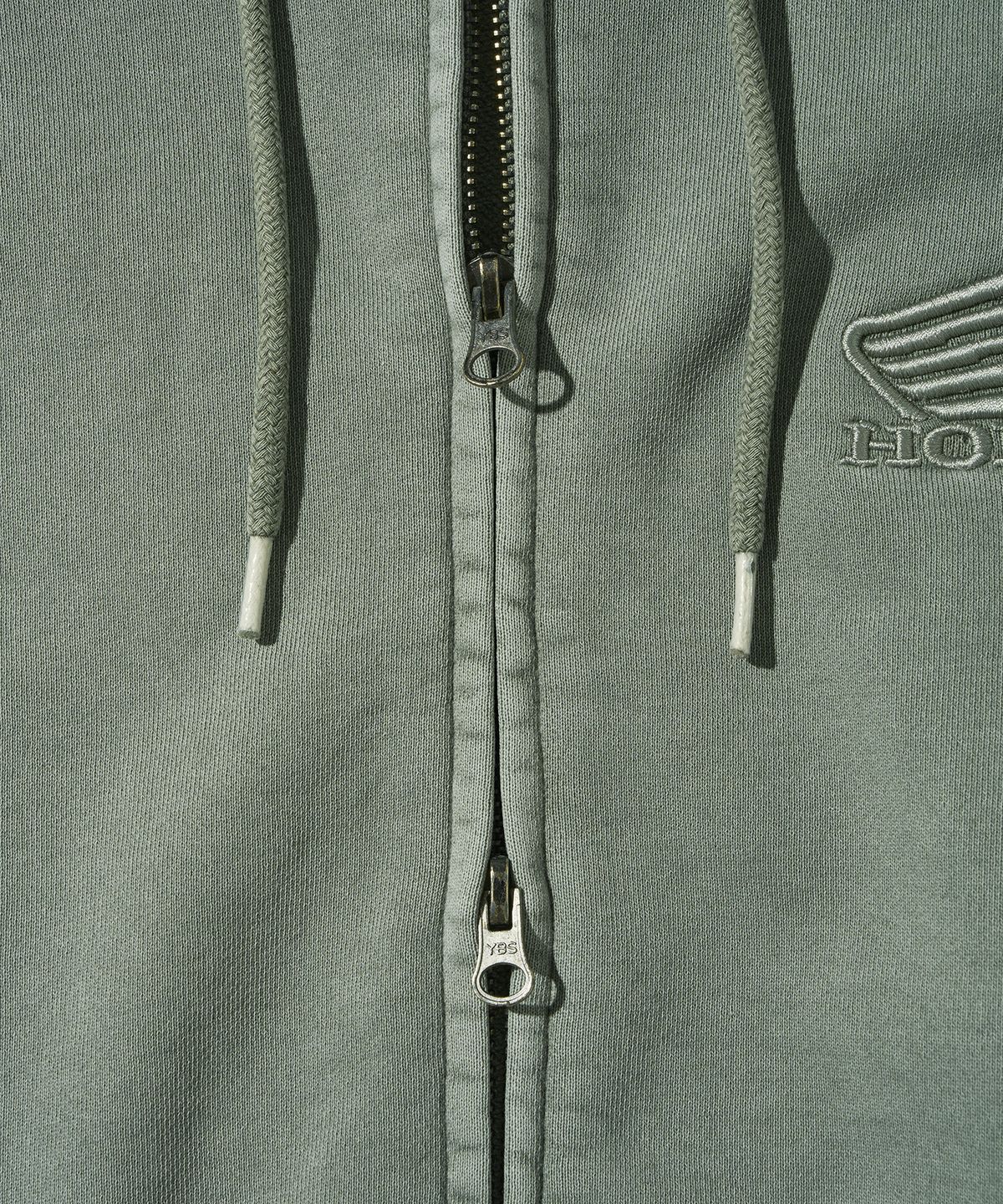 핍스 모터사이클(PHYPS MOTORCYCLE) Honda Racing Hoodie Cap Zip-up_Khaki