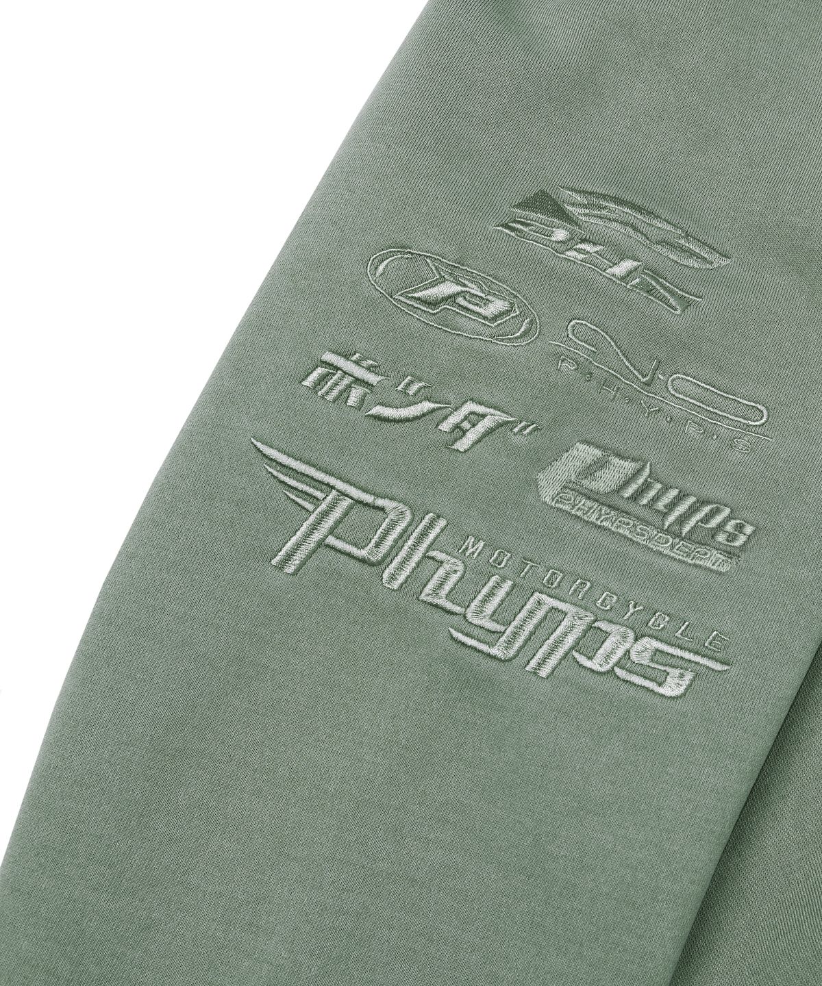핍스 모터사이클(PHYPS MOTORCYCLE) Honda Racing Hoodie Cap Zip-up_Khaki