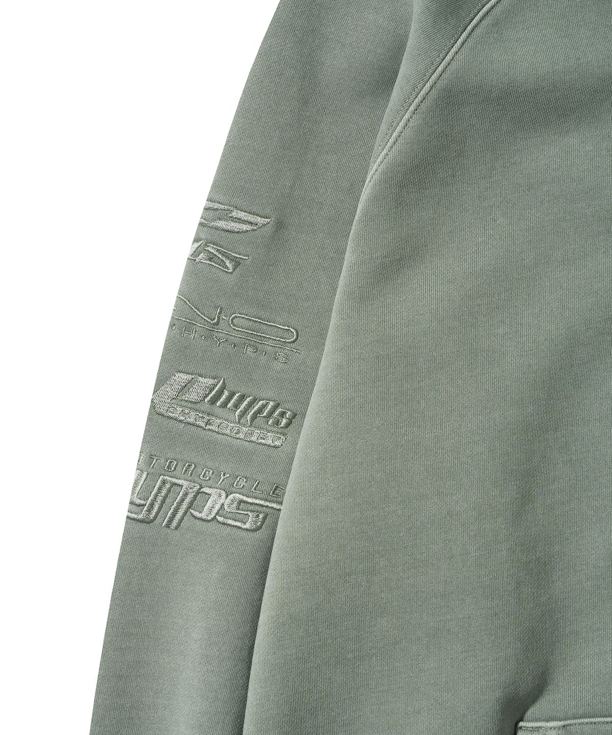 핍스 모터사이클(PHYPS MOTORCYCLE) Honda Racing Hoodie Cap Zip-up_Khaki