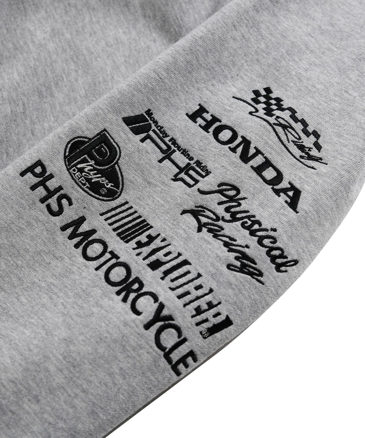 핍스 모터사이클(PHYPS MOTORCYCLE) Honda Racing Hoodie Cap Zip-up_Gray