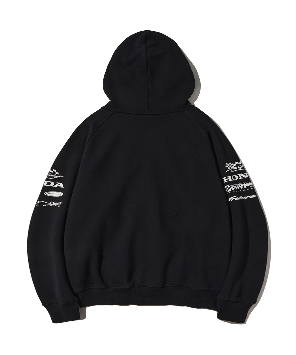 핍스 모터사이클(PHYPS MOTORCYCLE) Honda Racing Logo Hoodie Zip-up_Black