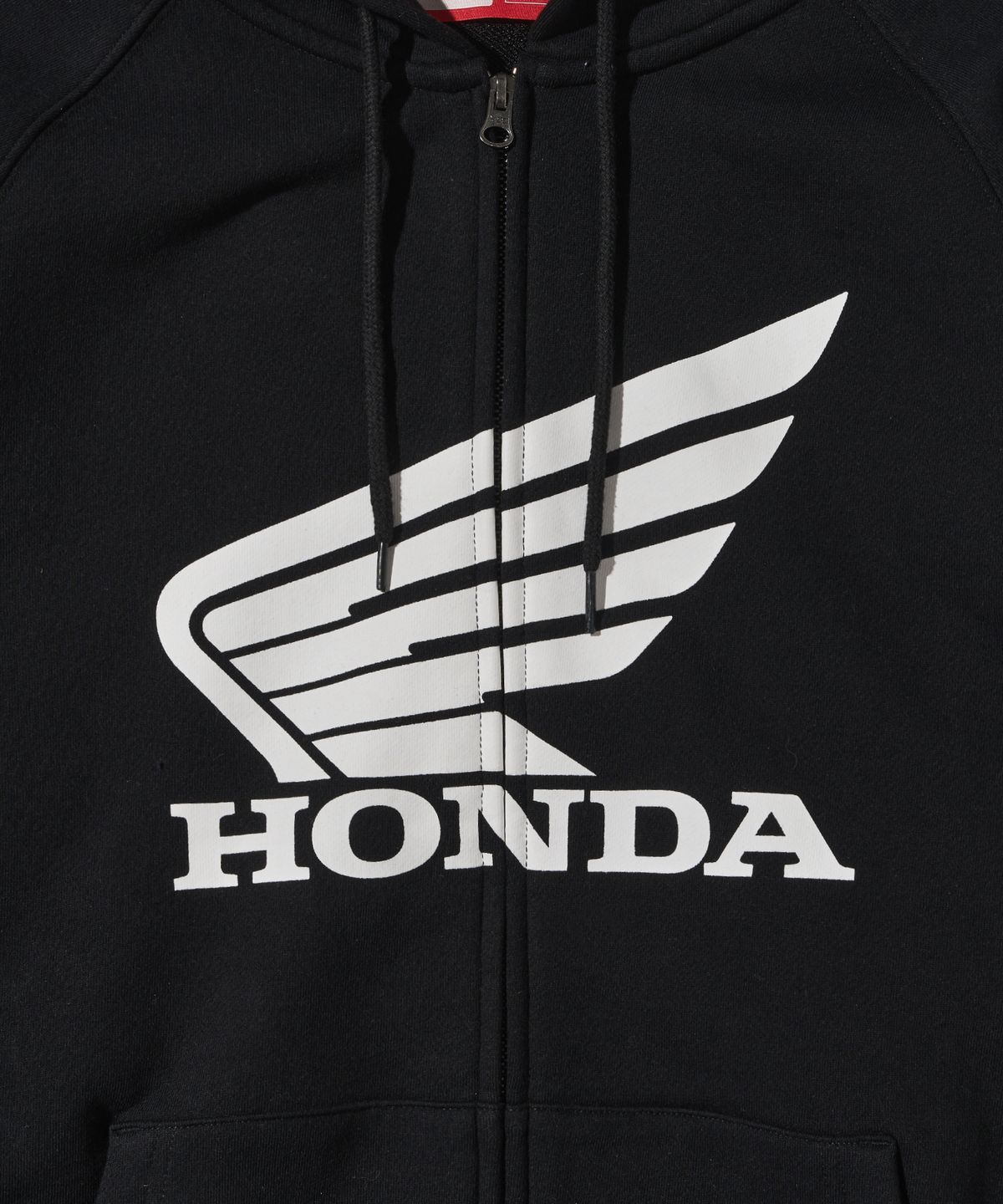 핍스 모터사이클(PHYPS MOTORCYCLE) Honda Racing Logo Hoodie Zip-up_Black