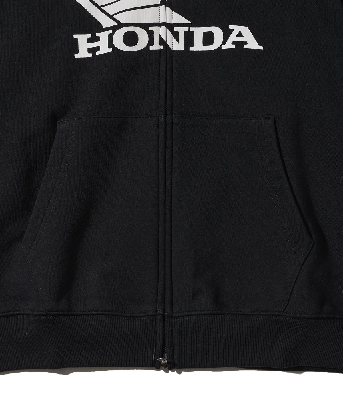 핍스 모터사이클(PHYPS MOTORCYCLE) Honda Racing Logo Hoodie Zip-up_Black