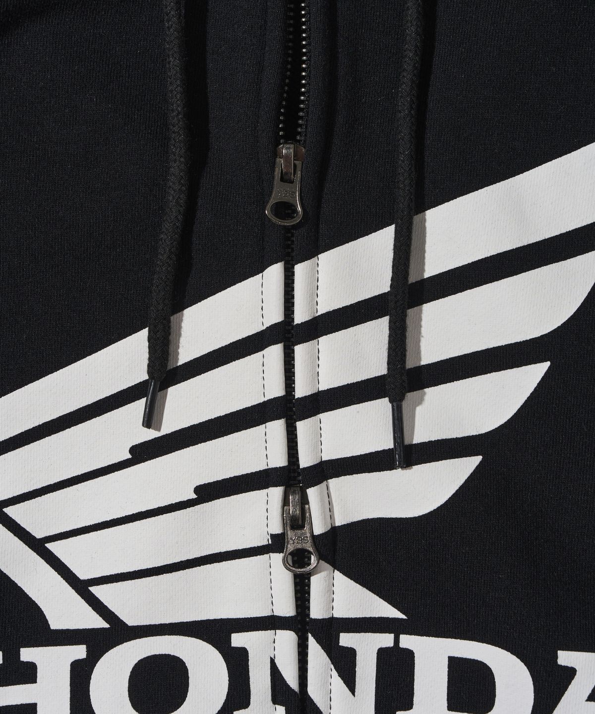 핍스 모터사이클(PHYPS MOTORCYCLE) Honda Racing Logo Hoodie Zip-up_Black