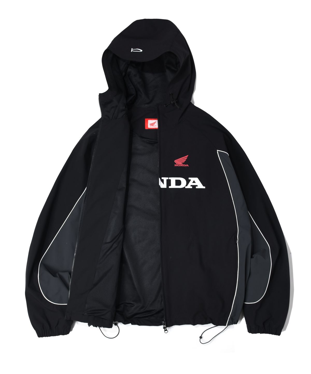 핍스 모터사이클(PHYPS MOTORCYCLE) Honda Hoodie Cap Track Jacket_Black