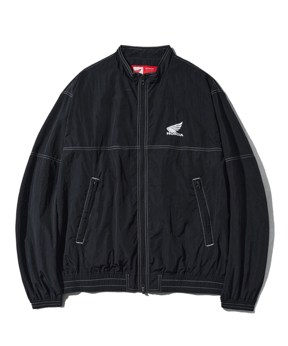 핍스 모터사이클(PHYPS MOTORCYCLE) Honda Nylon Stitch Track Jacket_Black