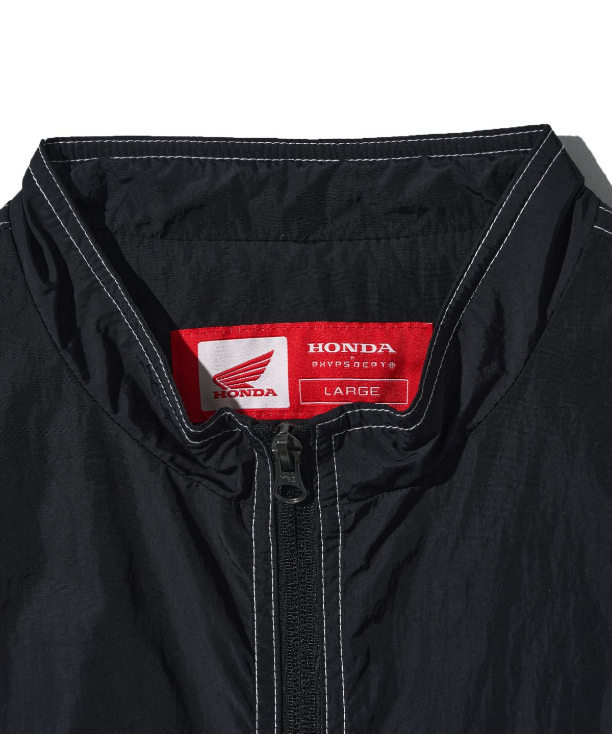 핍스 모터사이클(PHYPS MOTORCYCLE) Honda Nylon Stitch Track Jacket_Black