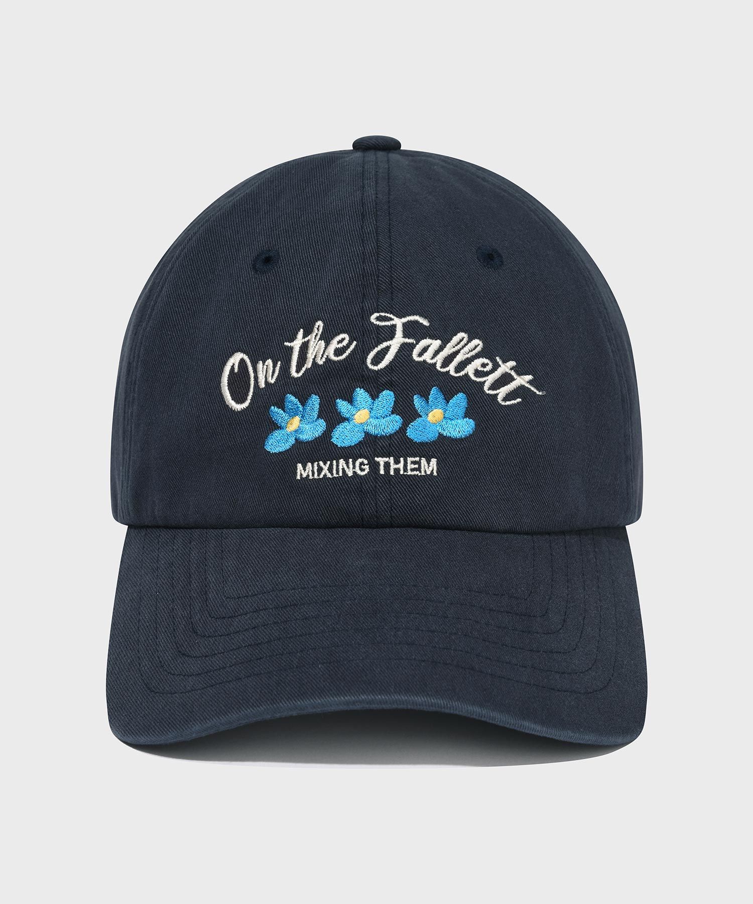 キャップ [FALLETT] FLOWER ON THE PALLET BALL CAP MUSINSA | FALLETT Flower on the Palette Ball Cap Navy