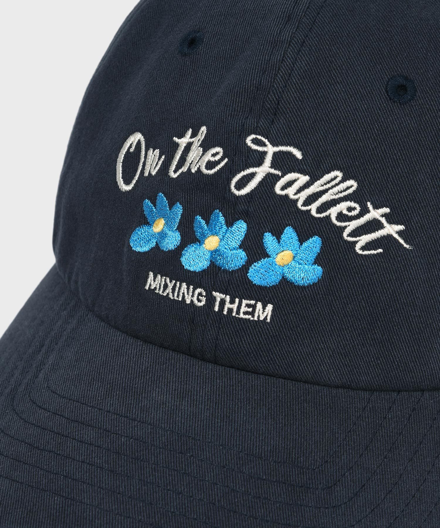 キャップ [FALLETT] FLOWER ON THE PALLET BALL CAP MUSINSA | FALLETT Flower on the Palette Ball Cap Navy