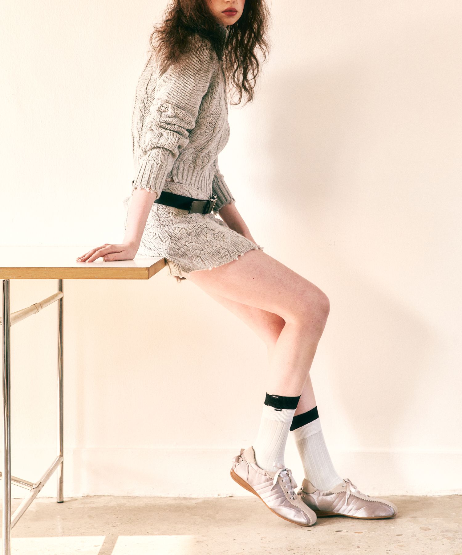 MUSINSA | KHIHO Plie back ribbon sneakers 3 colors