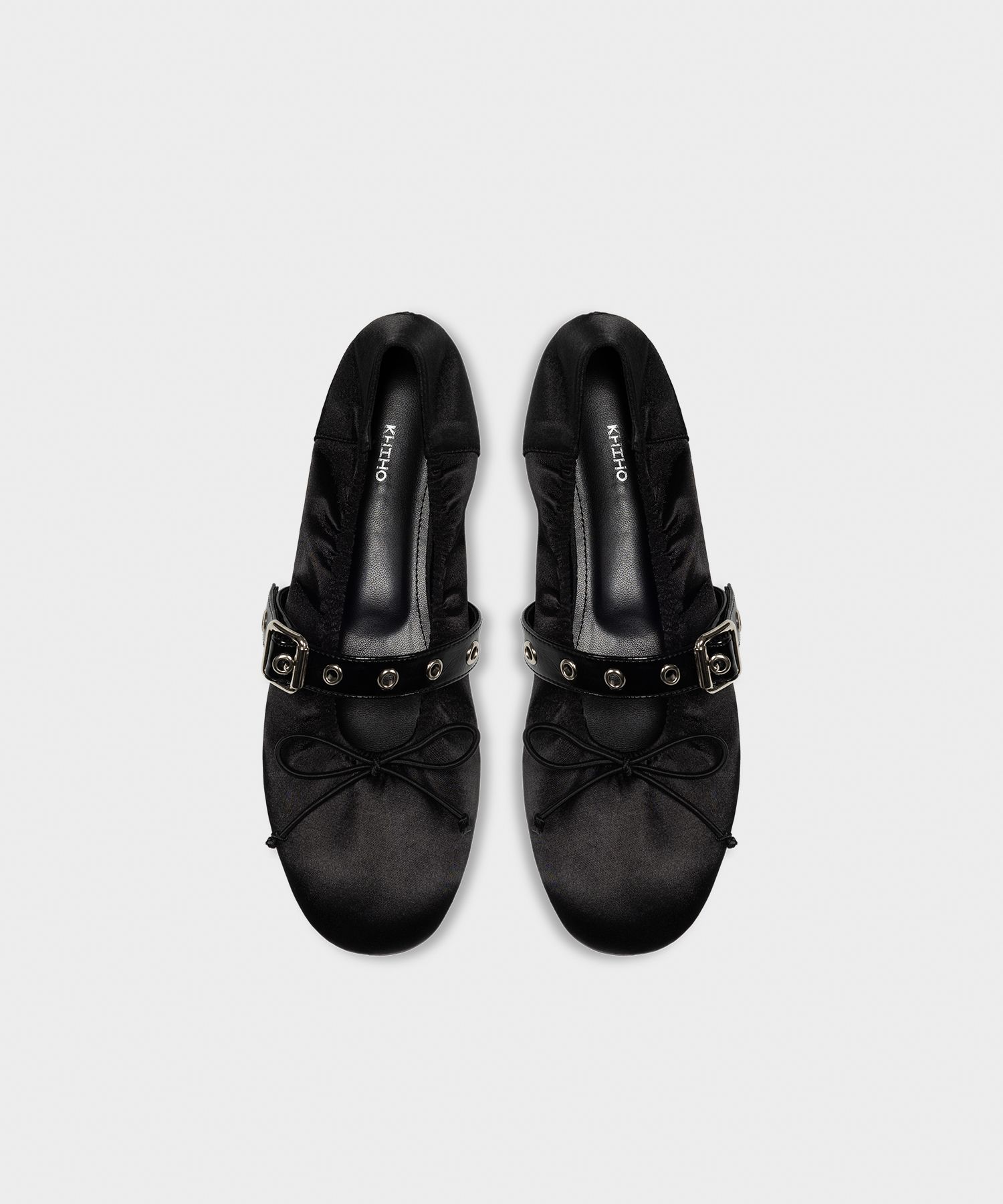 KHIHO ♥ SATIN SHIRRING BALLERINA FLATS /追跡付 MUSINSA | KHIHO Satin shirring ballerina flats 3color