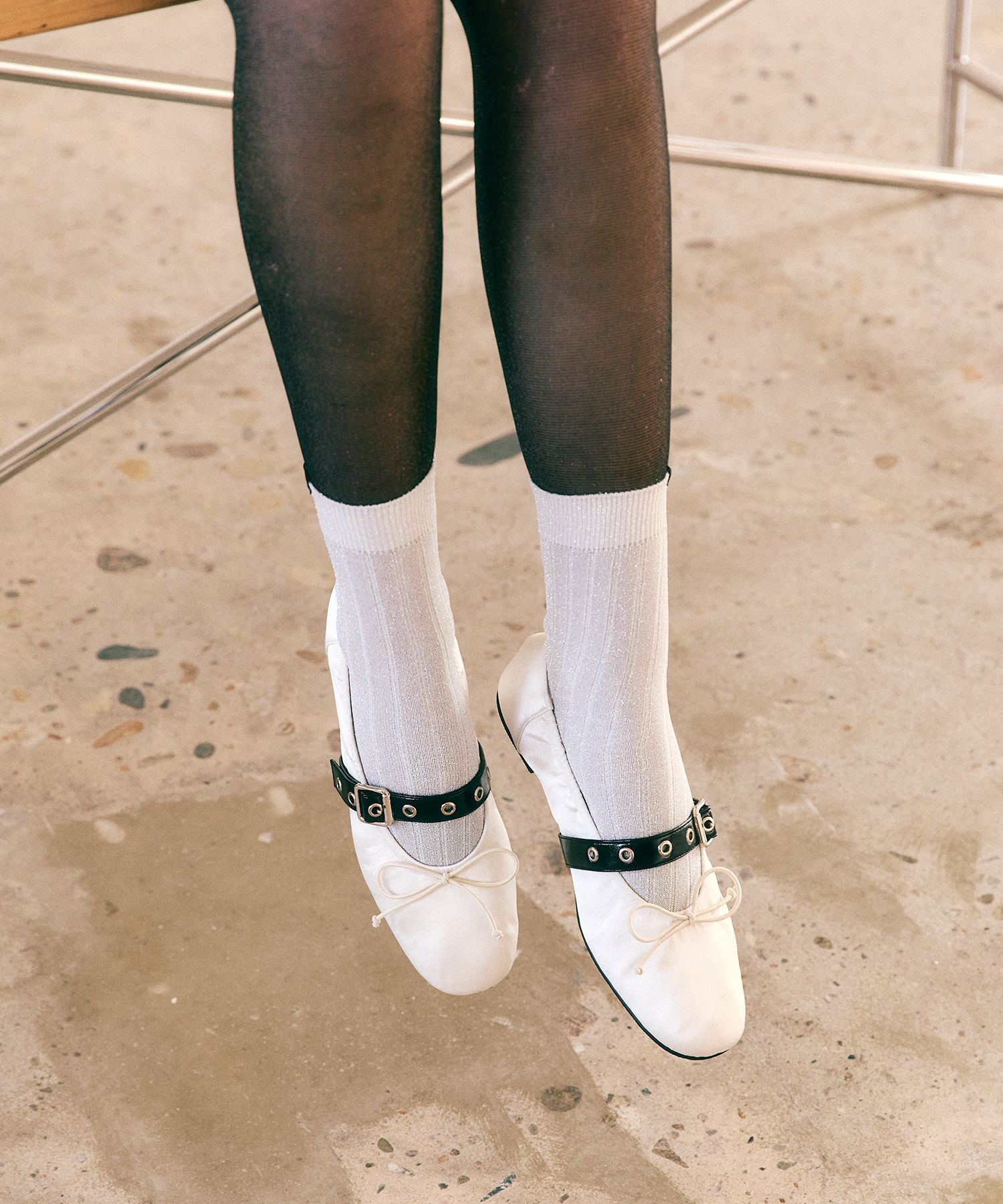 KHIHO ♥ SATIN SHIRRING BALLERINA FLATS /追跡付 MUSINSA | KHIHO Satin shirring ballerina flats 3color
