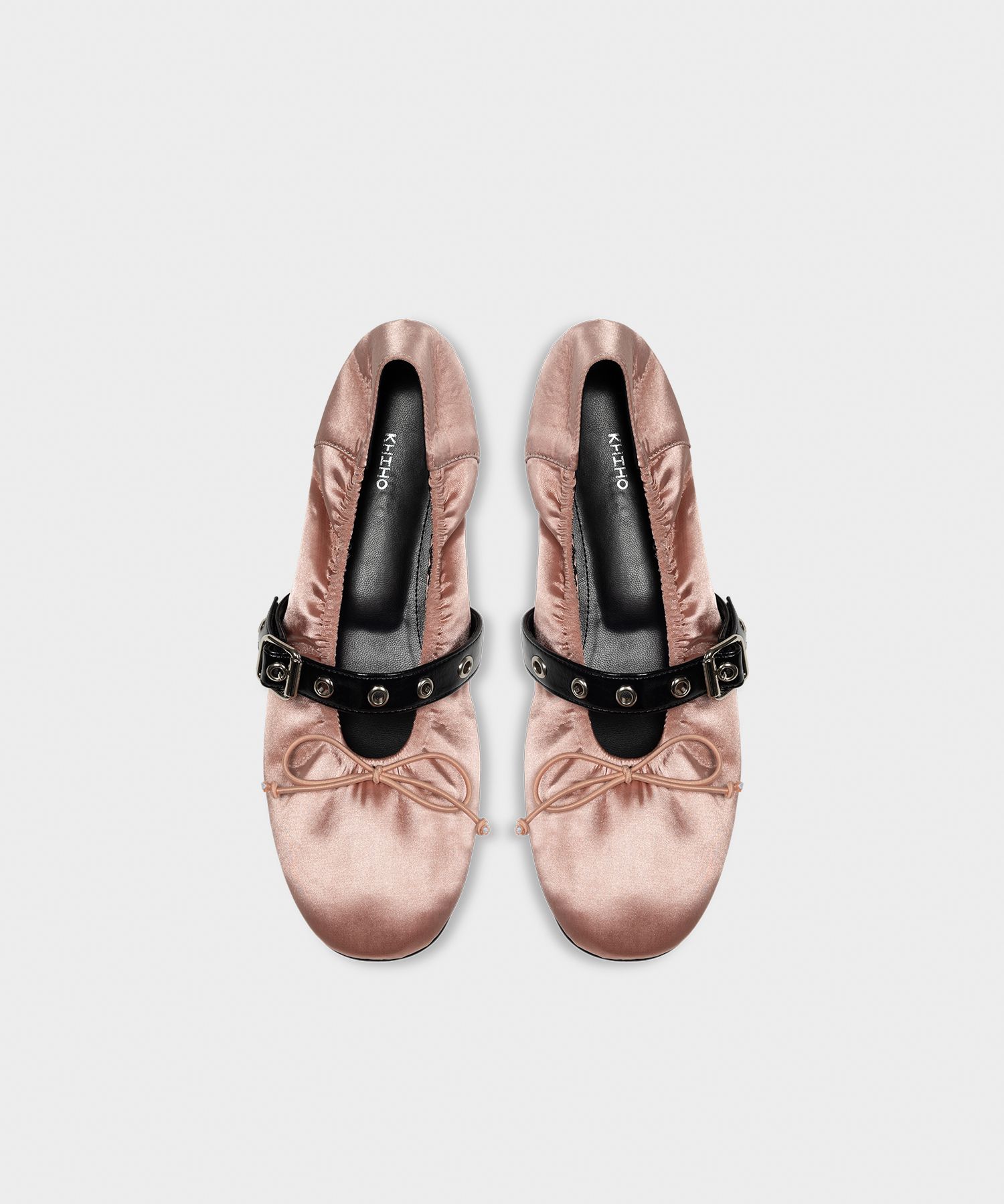 KHIHO ♥ SATIN SHIRRING BALLERINA FLATS /追跡付 SATIN SHIRRING BALLERINA FLATS / LIGHT BLUE - khiho