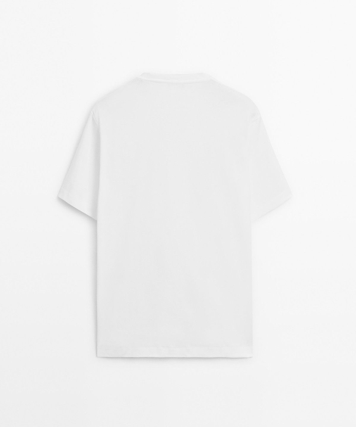 마시모두띠(MASSIMO DUTTI) 100% 머서라이즈 코튼 티셔츠