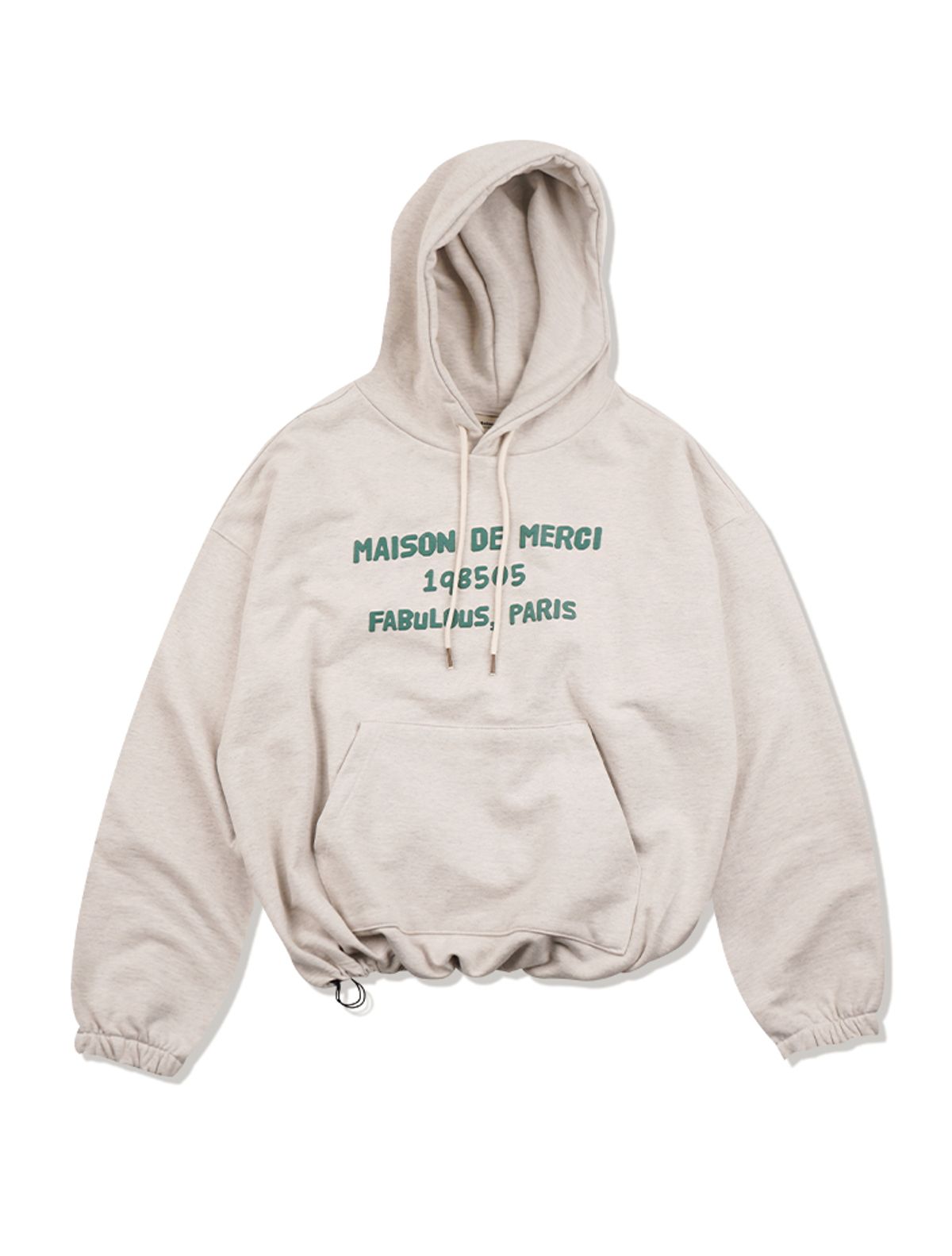 라 메종 스튜디오(LA MAISON STUDIO) UNISEX 밴딩 세미 오버핏 후디 오트밀(FCF1TS321M)