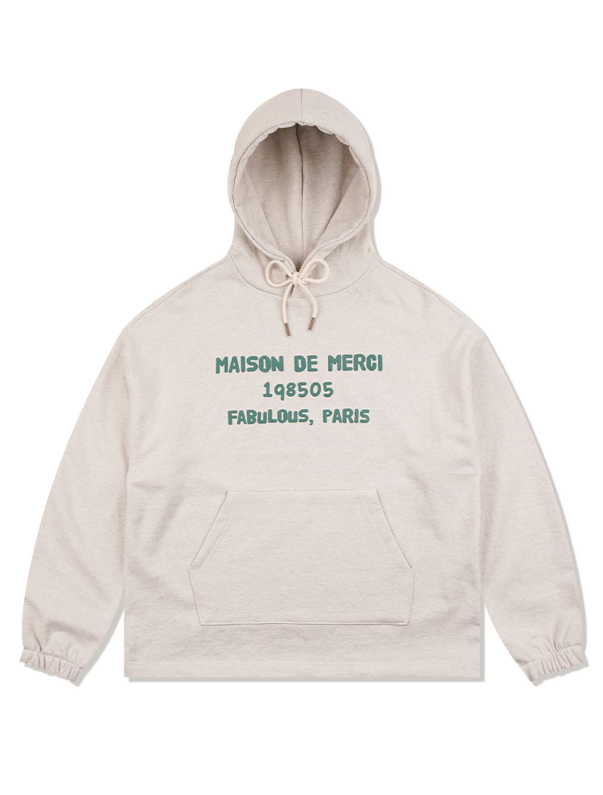 라 메종 스튜디오(LA MAISON STUDIO) UNISEX 밴딩 세미 오버핏 후디 오트밀(FCF1TS321M)