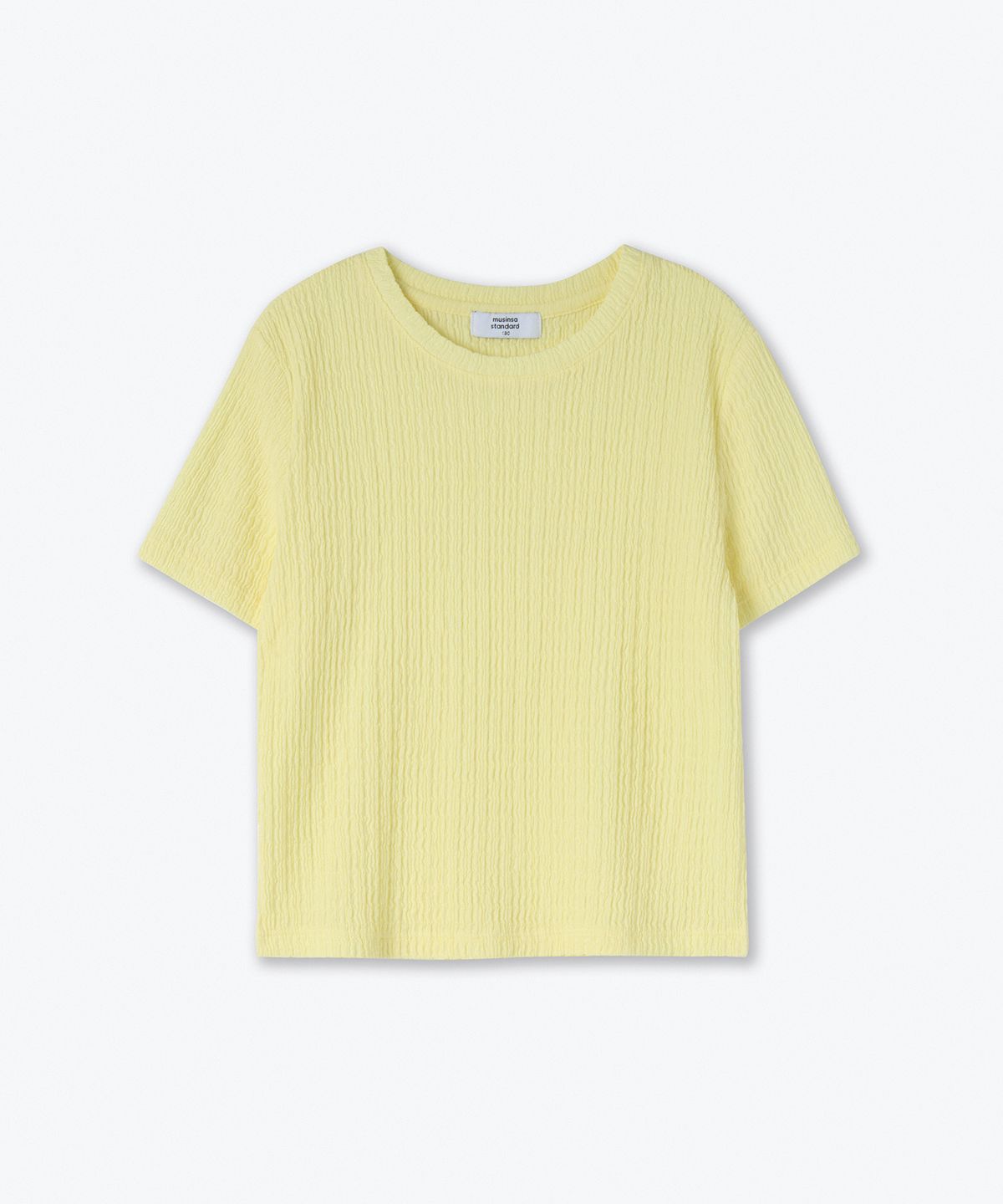 무신사 스탠다드 키즈(MUSINSA STANDARD KIDS) 크링클 저지 티셔츠 [레몬]
