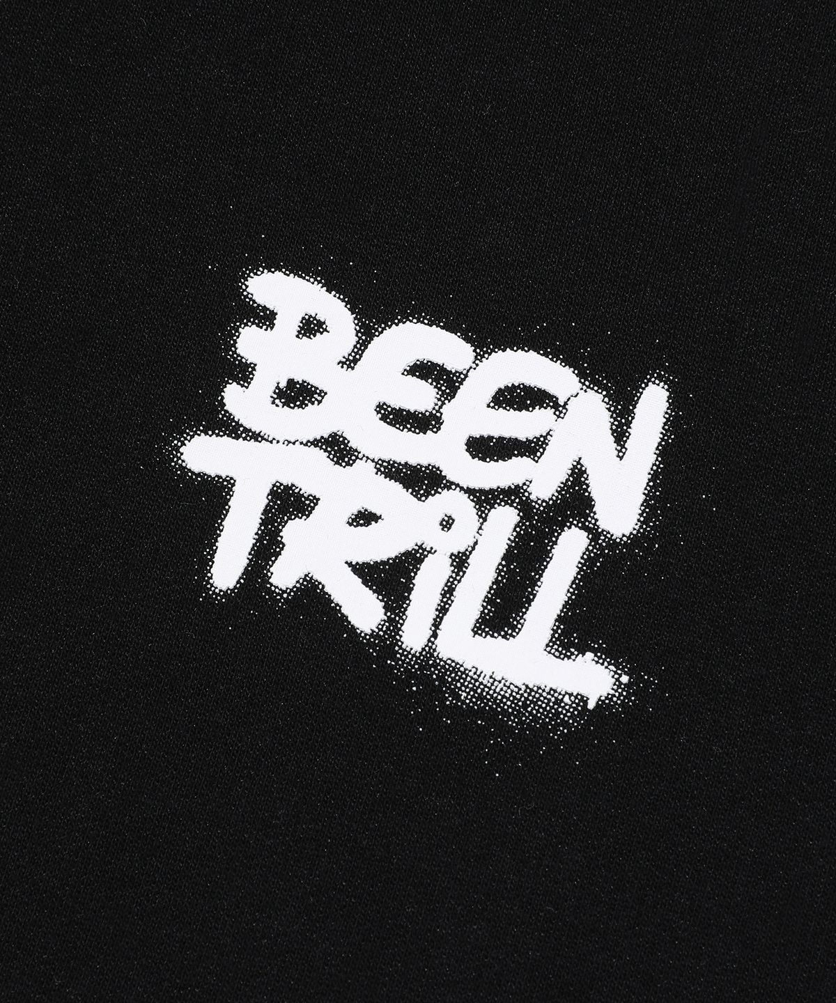 빈트릴(BEENTRILL) 스프레이 해시태그 후드 집업(블랙)