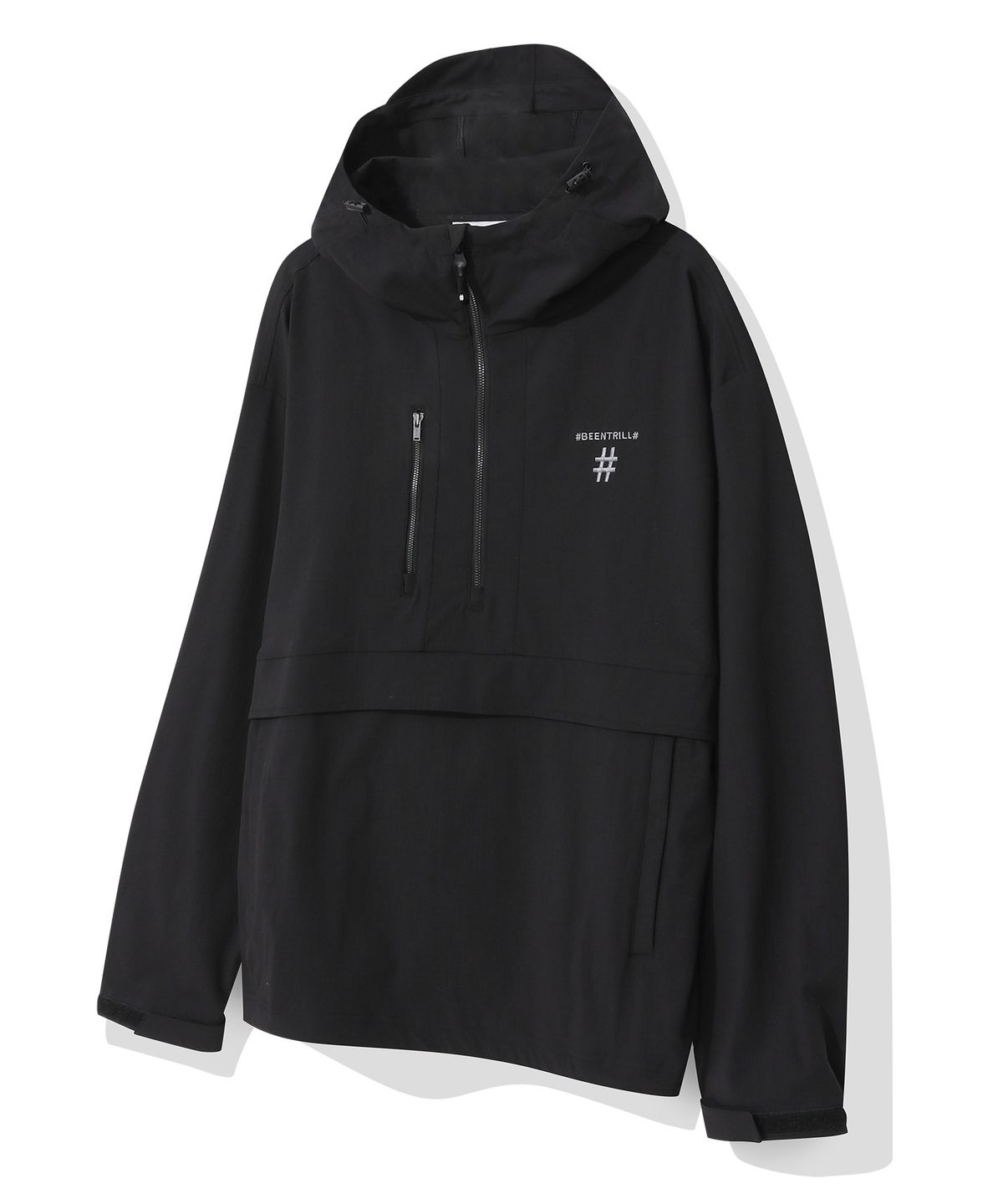 빈트릴(BEENTRILL) 립스탑 후드 아노락(블랙)