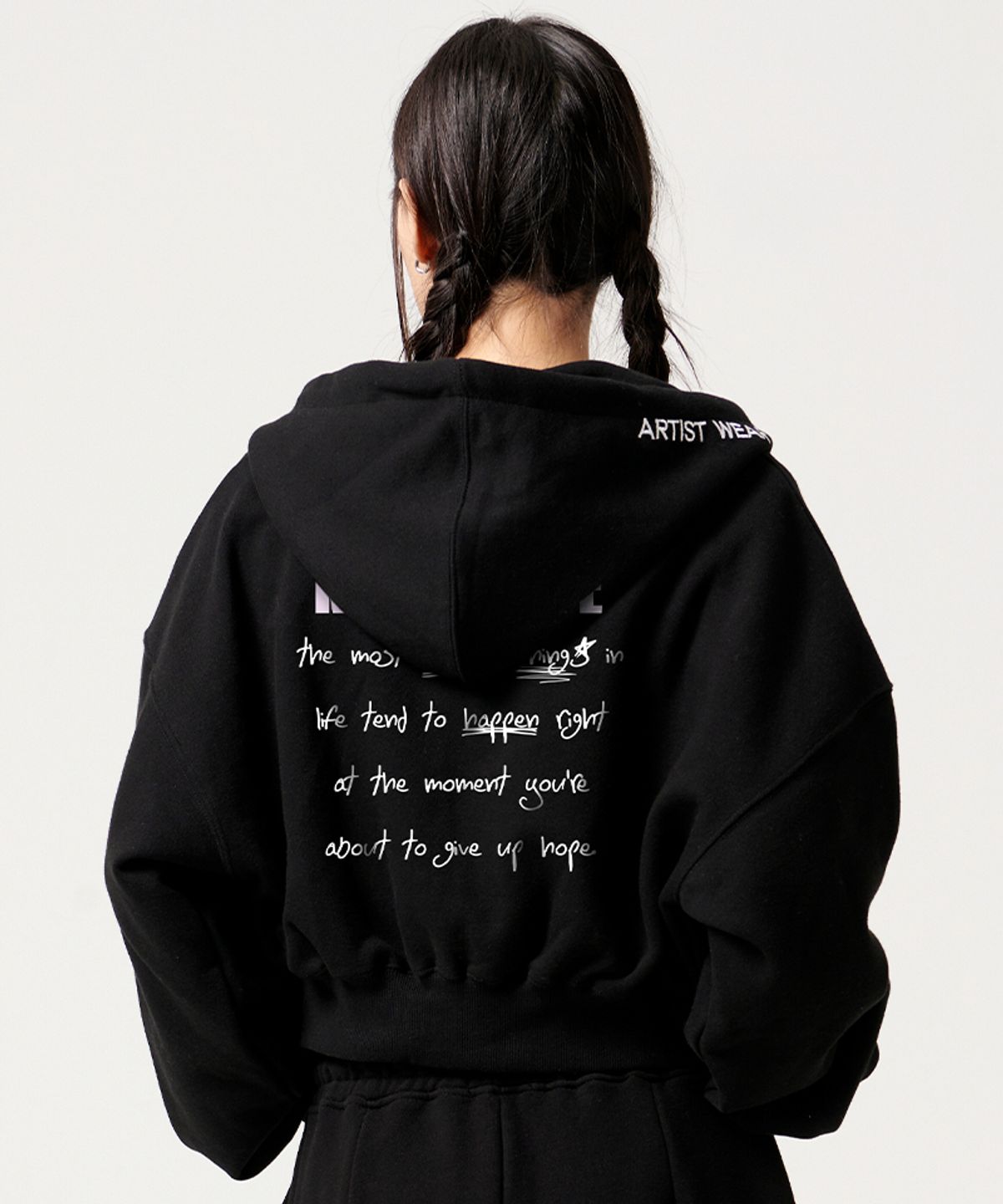아티스트웨어(ARTISTWEAR) [ATW] 킵홉 크롭 후드집업