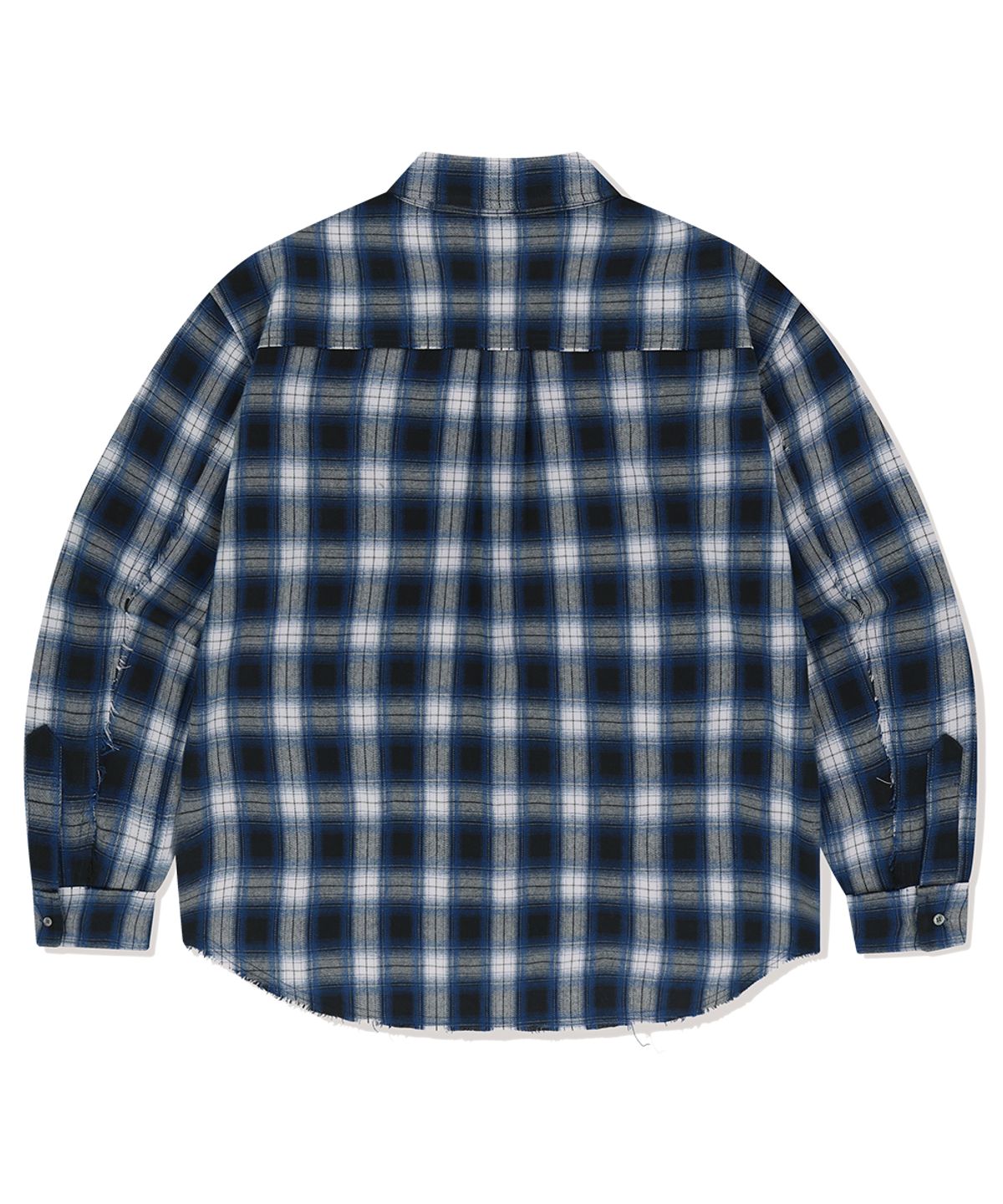 마하그리드(MAHAGRID) RAW CUT OMBRE SHIRT NAVY(MG2FSMW321A)