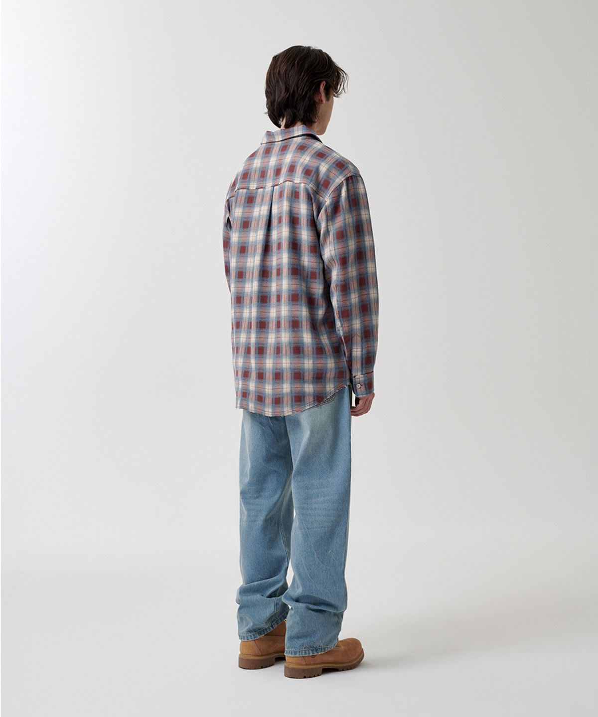 마하그리드(MAHAGRID) RAW CUT OMBRE SHIRT RED(MG2FSMW321A)
