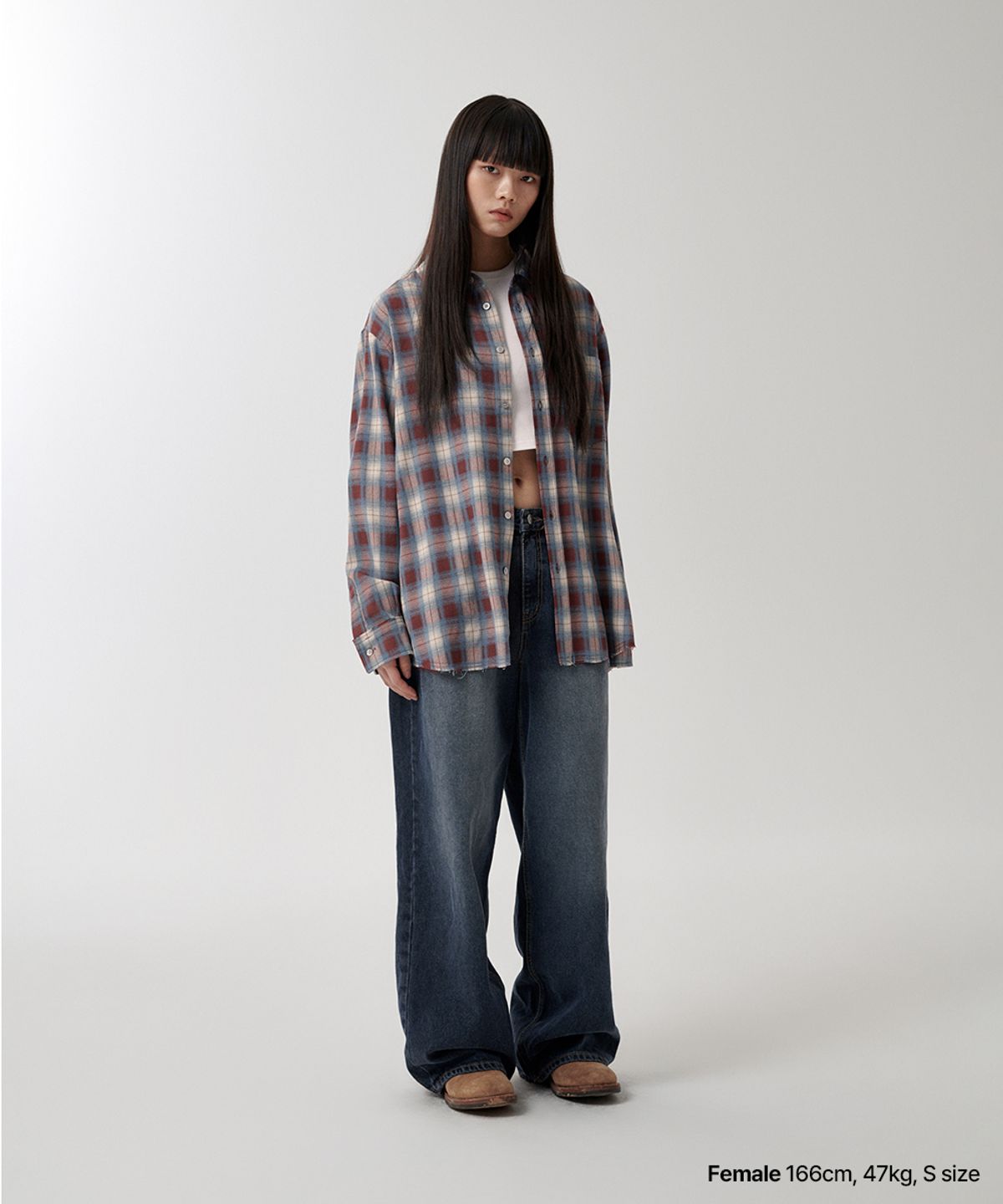 마하그리드(MAHAGRID) RAW CUT OMBRE SHIRT RED(MG2FSMW321A)