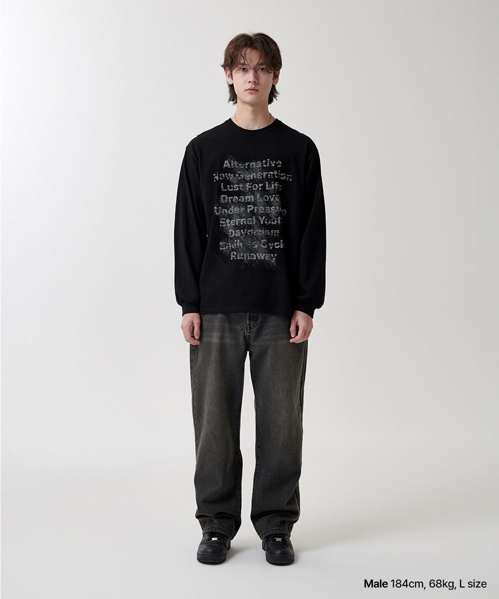 【mahagrid】25SS★ ALTERNATIVE LS TEE MUSINSA | MAHAGRID ALTERNATIVE LS TEE BLACK(MG2FSMM553A)