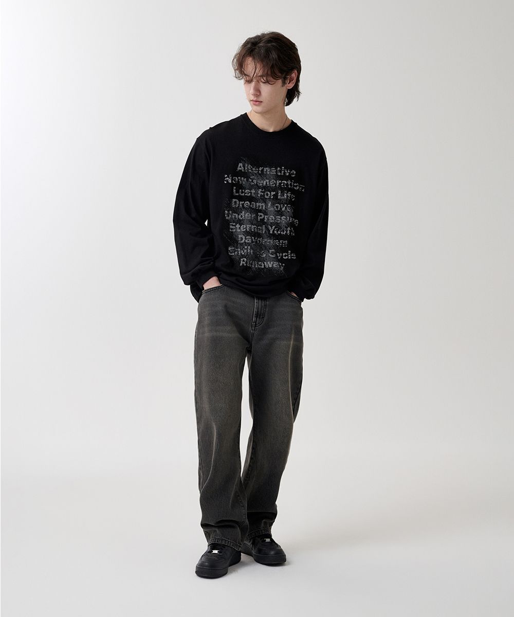 MUSINSA | MAHAGRID ALTERNATIVE LS TEE BLACK(MG2FSMM553A)