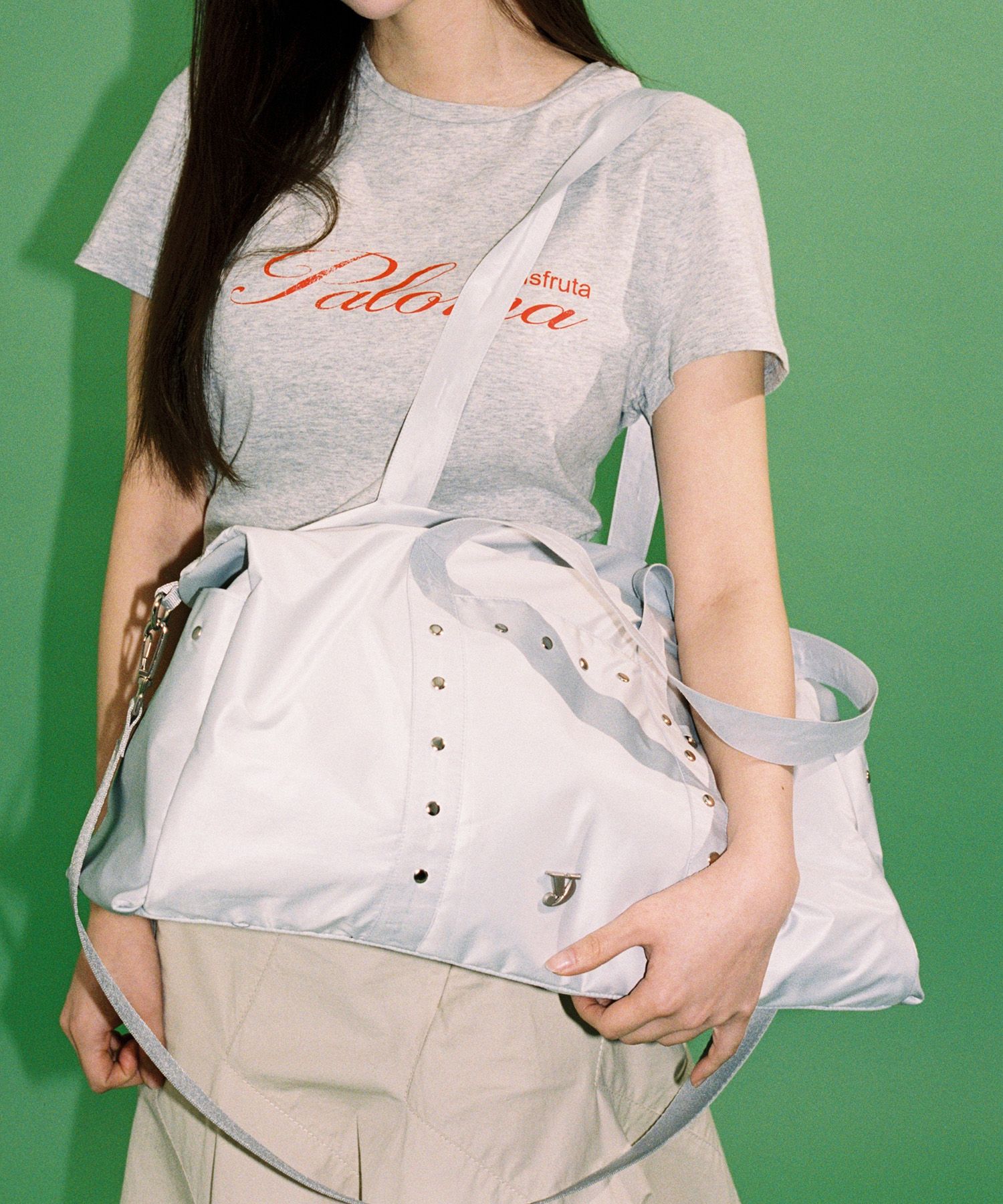★YEOMIM★ stud duffle bag cool grey MUSINSA公式 | YEOMIM stud duffle bag (cool grey)
