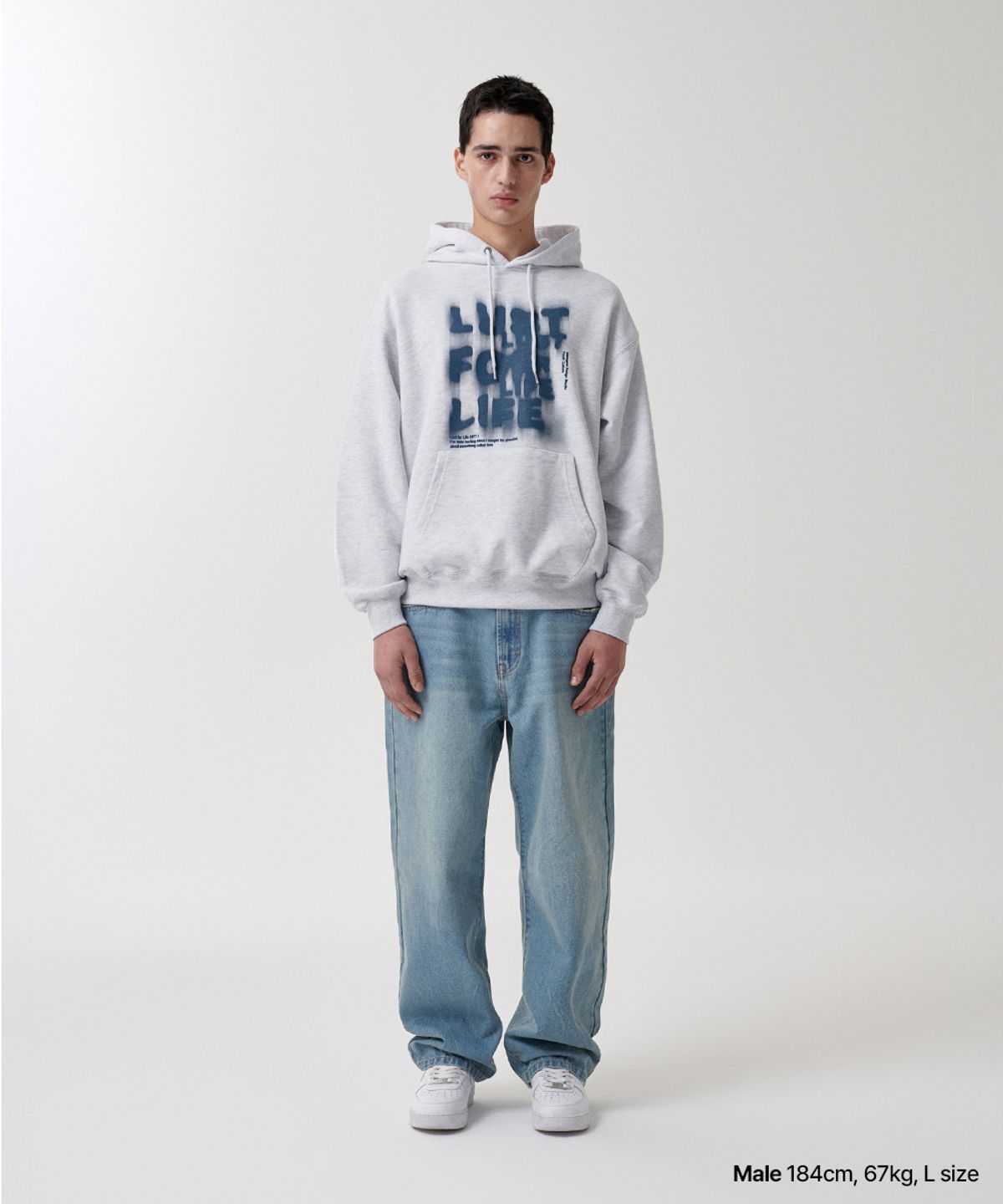마하그리드(MAHAGRID) LUST HOODIE LIGHT GREY(MG2FSMM411A)