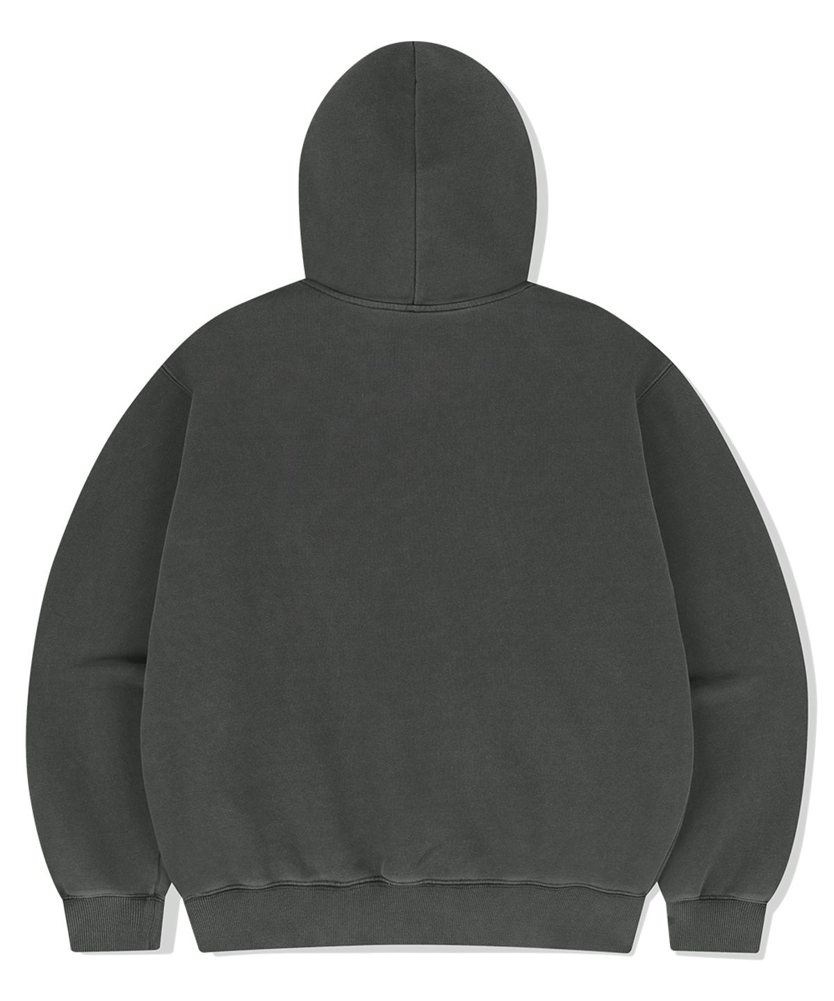 마하그리드(MAHAGRID) BIG GOTHIC CUT OFF PIGMENT ZIP-UP HOODIE CHARCOAL(MG2FSMM491A)