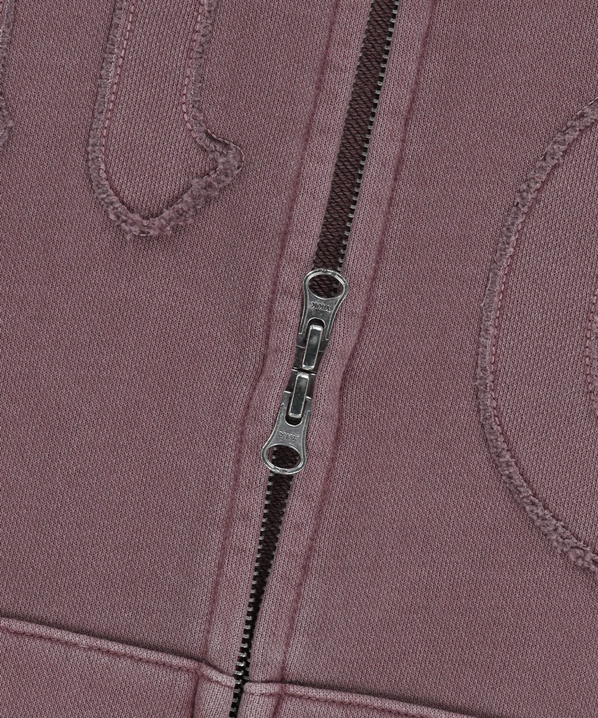 마하그리드(MAHAGRID) BIG GOTHIC CUT OFF PIGMENT ZIP-UP HOODIE BURGUNDY(MG2FSMM491A)