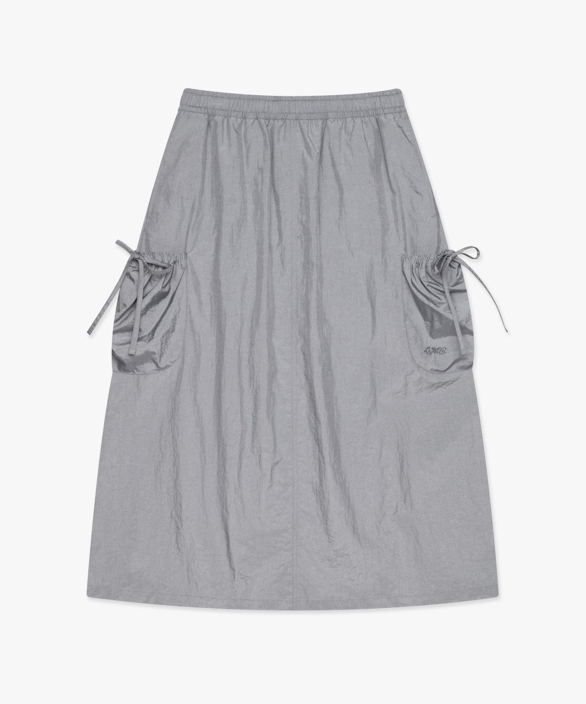 엘엠씨(LMC) WM RIBBON NYLON LONG SKIRT light gray