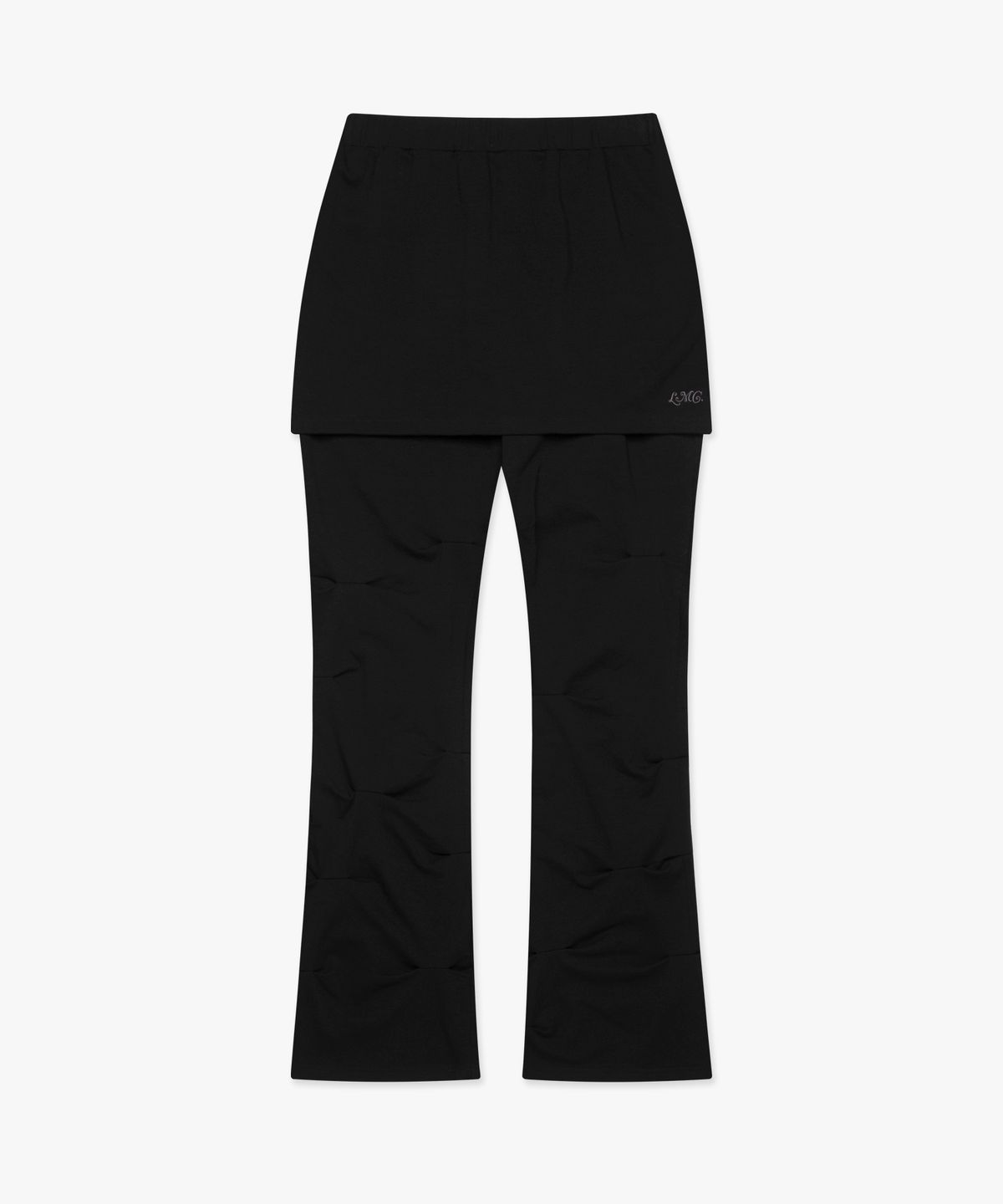 엘엠씨(LMC) WM SKIRT LAYRED SHIRRING SWEAT PANTS black