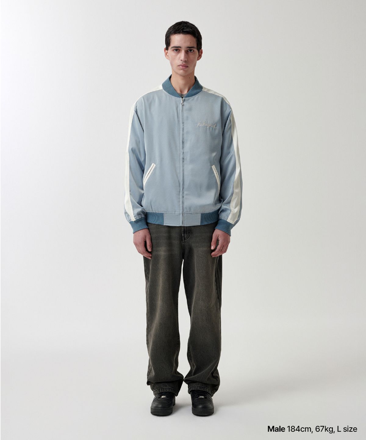 마하그리드(MAHAGRID) MUD WASHING DENIM PANT BLACK(MG2FSMD119A)