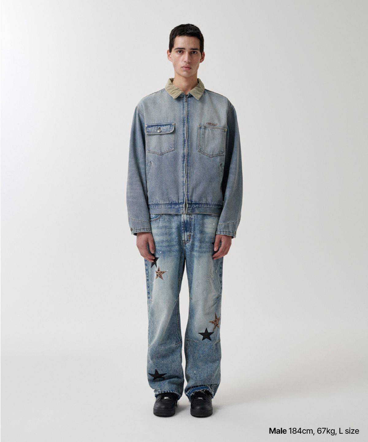 마하그리드(MAHAGRID) STAR FLARED DENIM PANT LIGHT BLUE(MG2FSMD120A)