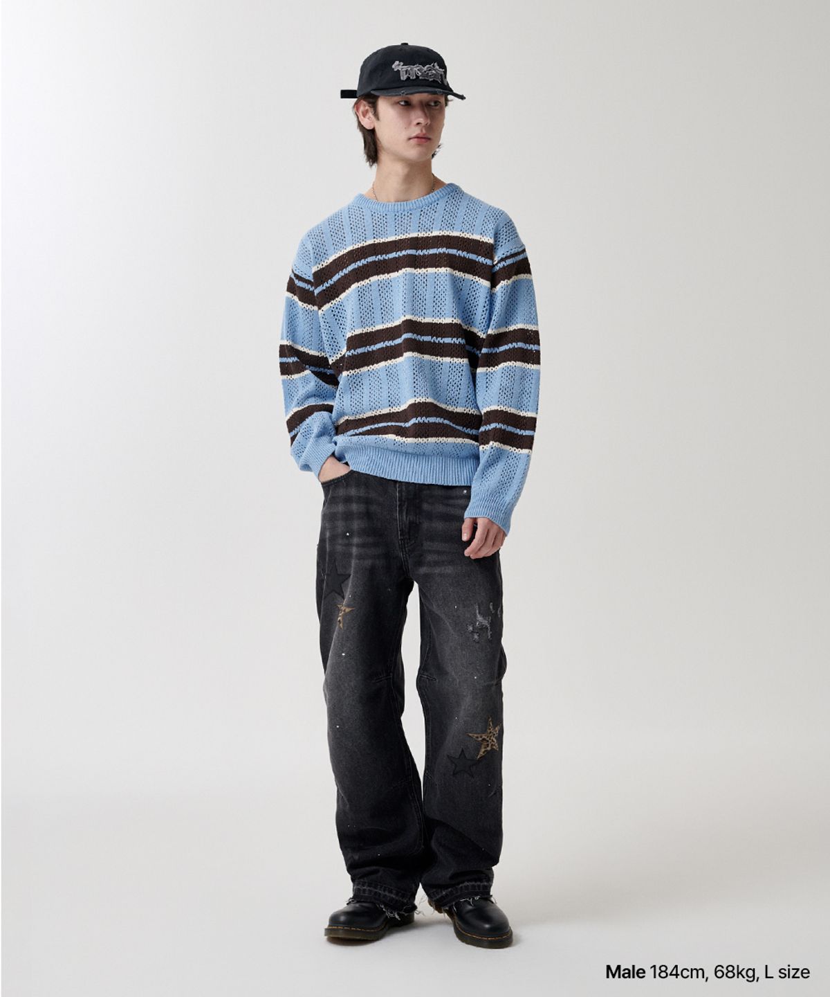 마하그리드(MAHAGRID) STAR FLARED DENIM PANT BLACK(MG2FSMD120A)