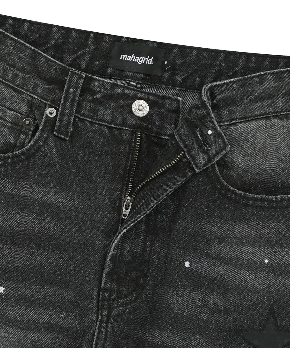 마하그리드(MAHAGRID) STAR FLARED DENIM PANT BLACK(MG2FSMD120A)